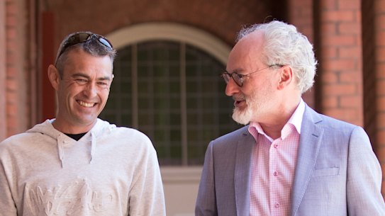 Adam Daly with his doctor St Vincent’s director of neurology Professor Mark Cook. 