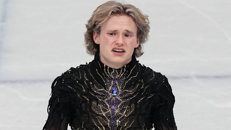 ‘Quad God’ Ilia Malinin stumbles twice as Mikhail Shaidorov wins Winter Olympics gold