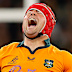 Harry Wilson of the Wallabies celebrates.