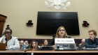 From left: Claudine Gay, president of Harvard University, Liz Magill, president of the University of Pennsylvania, and Pamela Nadell, professor of history and Jewish studies at American University, during the US House education and the workforce committee hearing last week.