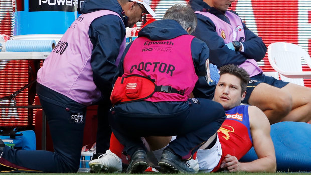 Stefan Martin was injured in the Lions' first-round clash against Hawthorn.
