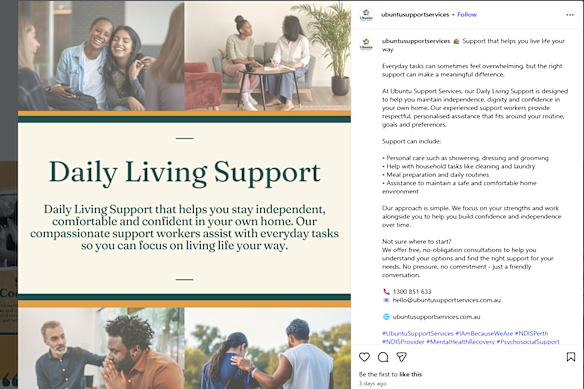Ubuntu Support Services on Instagram. 