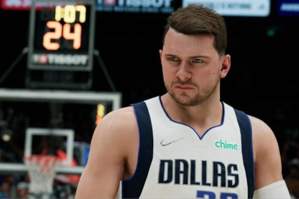 A still from the new NBA 2K22 video game.