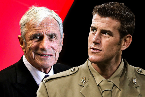 Ben Roberts-Smith, who has been employed by Seven West Media since 2014, and Kerry Stokes. 