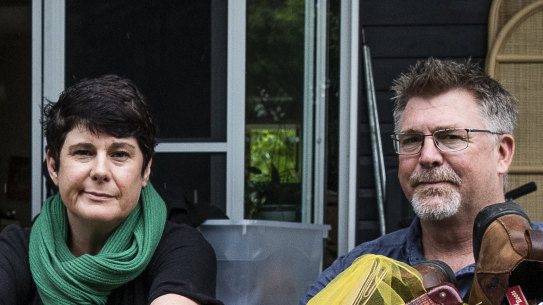 Amber Weedon and Stuart Eadie were forced to evacuate during the February floods and are yet to move back into their home which has been severely damaged. 