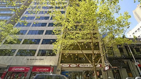 124 Exhibition Street, between Little Collins and Bourke streets, is being upgraded.