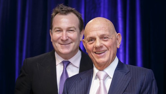 Solomon Lew (right) and Mark McInnes have the sales pitch honed for their retail business.