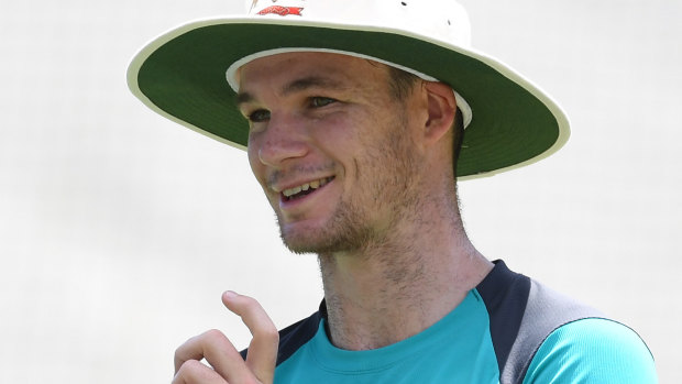Peter Handscomb was 12th man for the third Test in Cape Town.