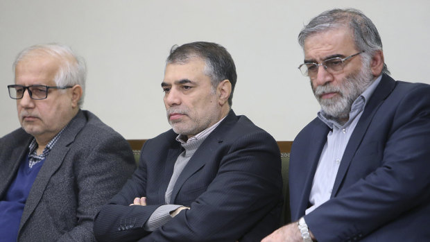 Iranian nuclear scientist Mohsen Fakhrizadeh, right, was assassinated on Friday. 