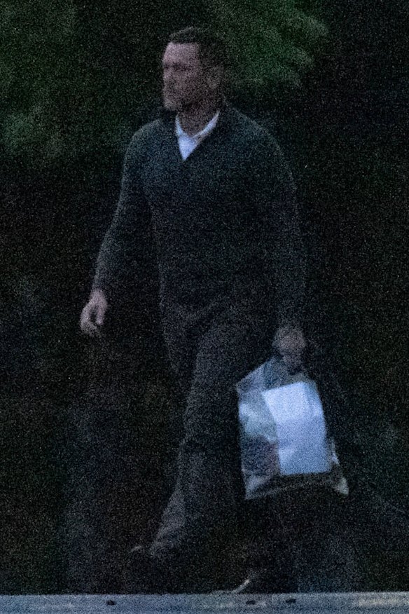 Former SAS soldier Oliver Shulz leaves Silverwater Correctional Complex on bail.