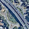 Greater Brisbane’s worst spot for traffic crashes: a roundabout under the M1 between Brisbane and the Gold Coast.
