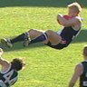 St Kilda Nick Riewoldt’s famous mark, running with the flight of the ball, against Sydney in round 11, 2004.