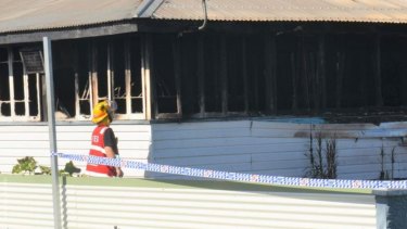 A woman has died from her injuries after a house fire in Ayr on Tuesday.