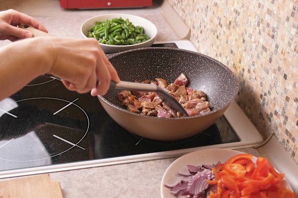 Take the time to brown your meat before adding the curry kit.