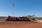 The famous Welcome To Alice Springs sign on Stuart Highway.