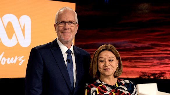 Former ABC managing director Michelle Guthrie with ex-ABC chairman Justin Milne.