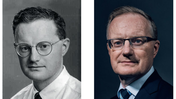 Philip Lowe in 1994 and in 2019. He settled on studying economics at university after his economics teacher at high school brought the subject alive.