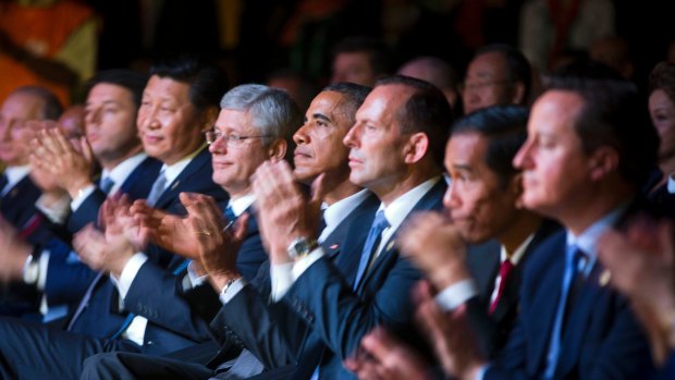 The G20 leaders in Brisbane in 2014. 