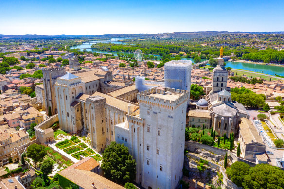 The historic walled city of Avignon.