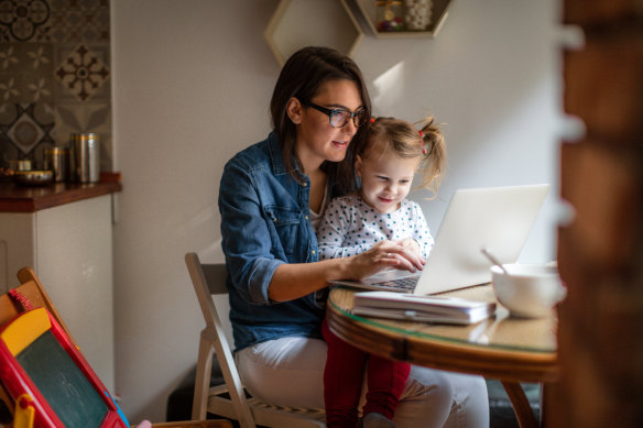 Some parents are worried about working from home with their children.