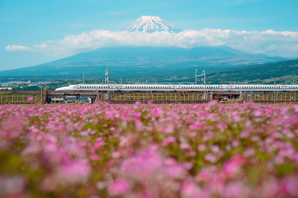 With picturesque views of Mount Fuji, a ride on the high-speed shinkansen is a masterclass in engineering and reliability.