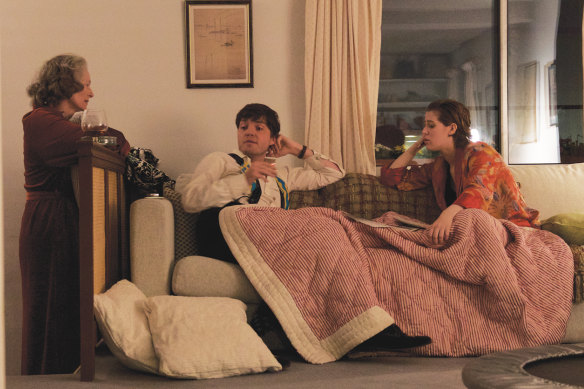 Tilda Swinton, left, and real-life daughter Honor Swinton Byrne make a mesmerising memoir about art and life in The Souvenir, which also stars Tom Burke (centre). 