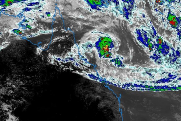 Tropical Cyclone Kirrily has now formed off the Queensland coast and is expected to hit on Thursday.