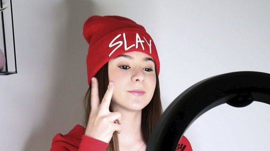 Teenage TikTok sensation Mariam Star makes a video at home.