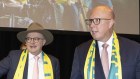 Prime Minister Anthony Albanese and Opposition Leader Peter Dutton at a Paralympics event on Tuesday.