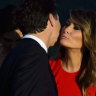 Canadian Prime Minister Justin Trudeau, left, greets Melania Trump as she arrives for a family photo with US President Donald Trump, during the G7 Summit in Biarritz, France in 2019.