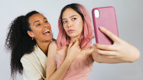 Content: Wannabe social media influencer Lucy (right) and her BFF Daisy.