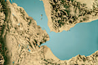 Bab al-Mandab is located at the southern end of the Red Sea and is a critical gateway to the Suez Canal, linking Europe and Asia.