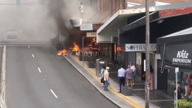 A fire at the Jailhouse Rock Pizza on Homer St, Earlwood, November 26, 2019.