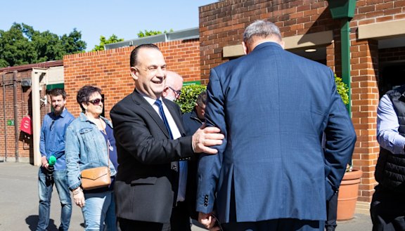 ARLC chair Peter V’landys at the memorial on Monday.