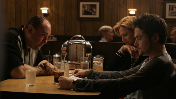 A scene from the final epsiode of "The Sopranos".