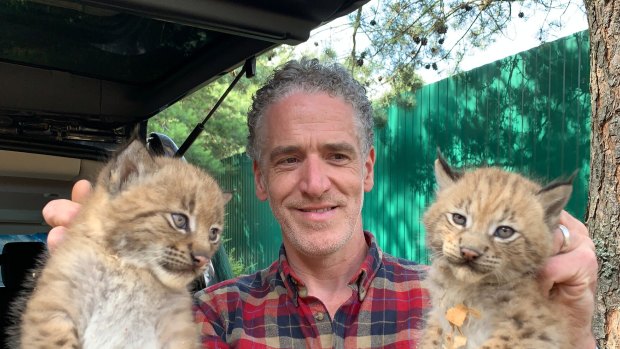 Wildlife  documentary filmmaker Gordon Buchanan in a scene from Snow Cats and Me.