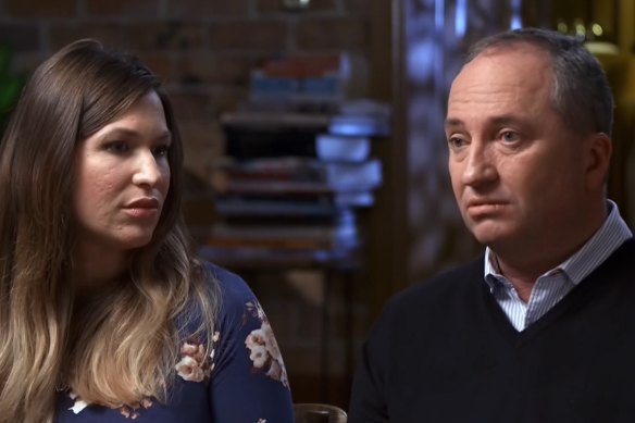 Barnaby Joyce and his current partner Vikki Campion.