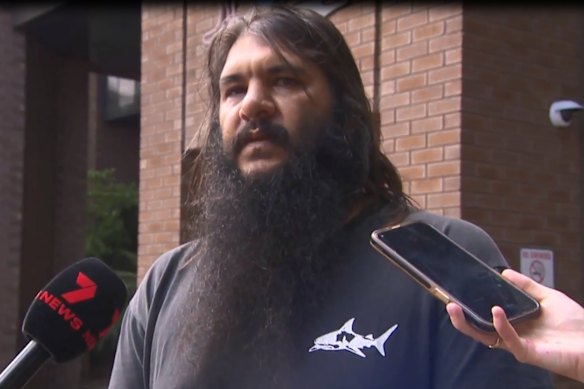 Fisherman Mason Jones outside Bunbury Magistrates Court on Thursday. 