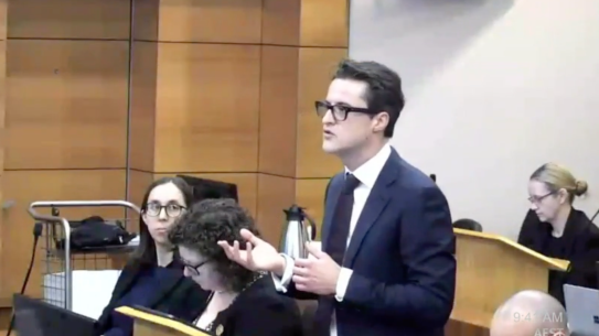 Counsel Assisting Michael Hodge KC during the first public hearing of the Commission of Inquiry into Forensic DNA Testing in Queensland on Monday.