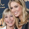 Olivia Newton-John and Delta Goodrem in Los Angeles in 2019.