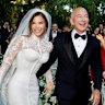 Lauren Sanchez and Jeff Bezos at their wedding in Venice.