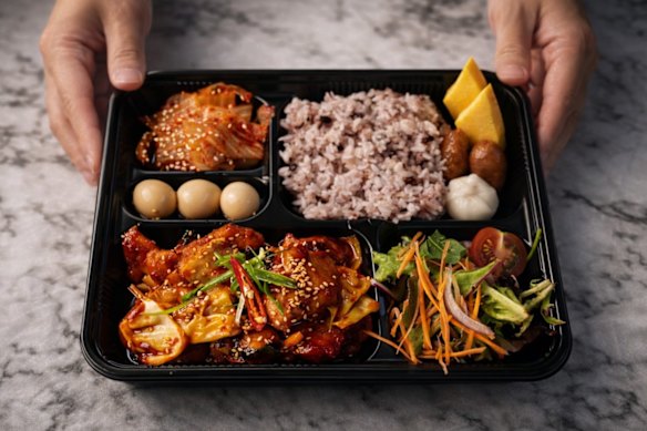Korean eatery Hong Dae’s $19.99 dosirak menu features 15 variations of the lunchbox meal.