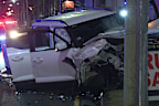 Nine people have been injured after a horror crash in south-western Sydney late on Sunday