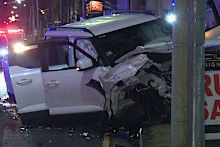 Nine people have been injured after a horror crash in south-western Sydney late on Sunday