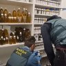 Spanish authorities investigate the fake olive oil.