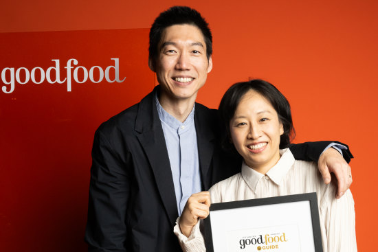 Chef of the Year Jung Eun Chae with husband Yoora Yoon.