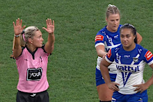 Monica Tagoai is sent to the sin bin.