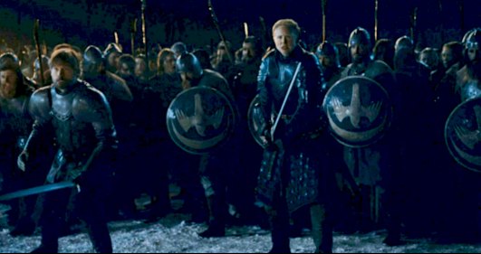 Bring out your dead: the allied armies of Westeros prepare to meet the enemy.