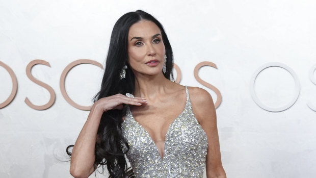 Best actress nominee Demi Moore at the Oscars.