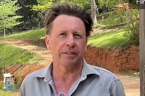Andrew Swift in the Living Free Movement video that was posted on YouTube on Saturday.